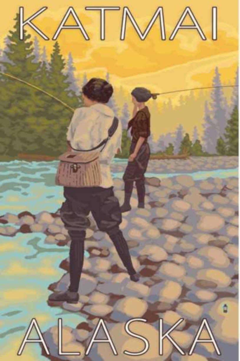 Katmai Fishing Poster Vintage Retro Advert Ads A4 Photo Print
