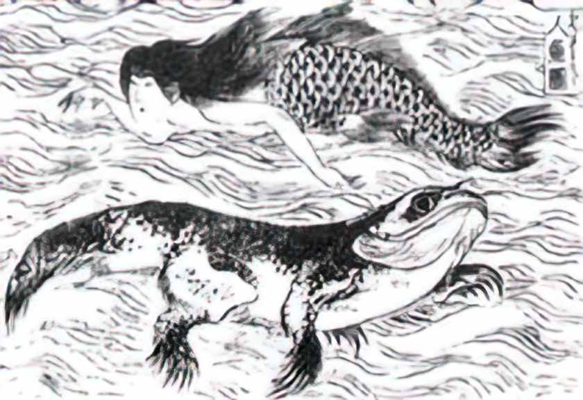 Katsushika Hokusai ningyo Art A4 Photo Print