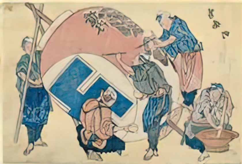 Katsushika Hokusai street scenes newly pubished 6 Art A4 Photo Print