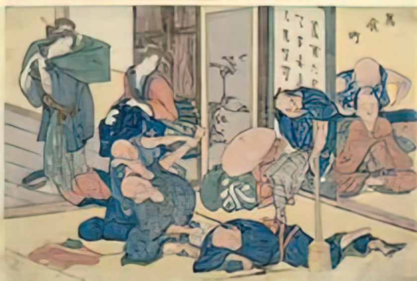 Katsushika Hokusai street scenes newly pubished 9 Art A4 Photo Print