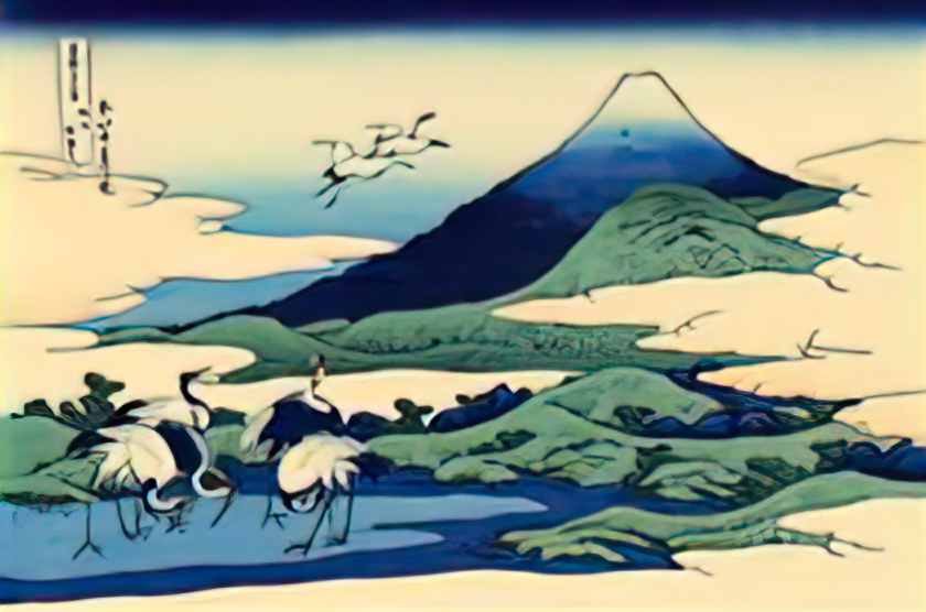 Katsushika Hokusai fukujuso Art A4 Photo Print