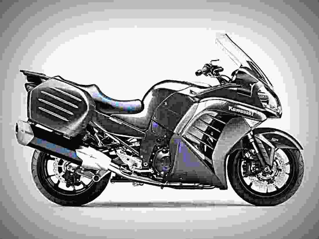 Kawasaki 1400 GTR 1400 GTR 6 motorbike A4 Photo Print