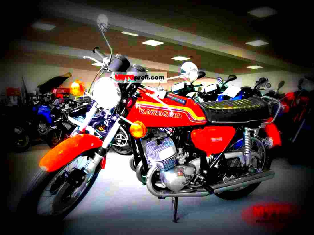 Kawasaki 500 H 1 Mach III 1970 2 motorbike A4 Photo Print