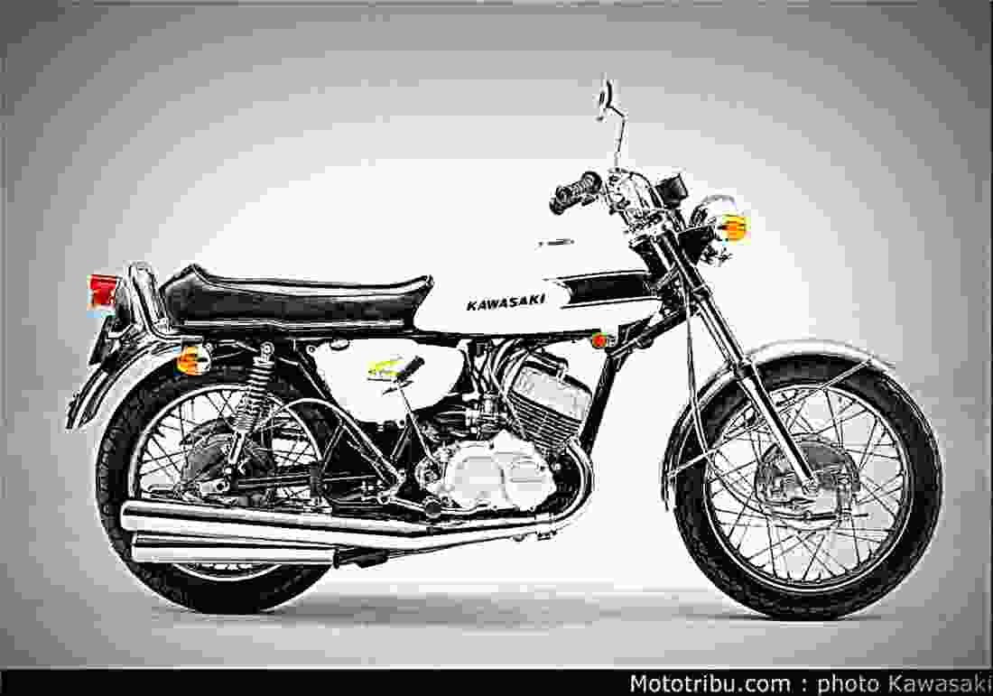 Kawasaki 500 H 1 Mach III 1974 5 motorbike A4 Photo Print