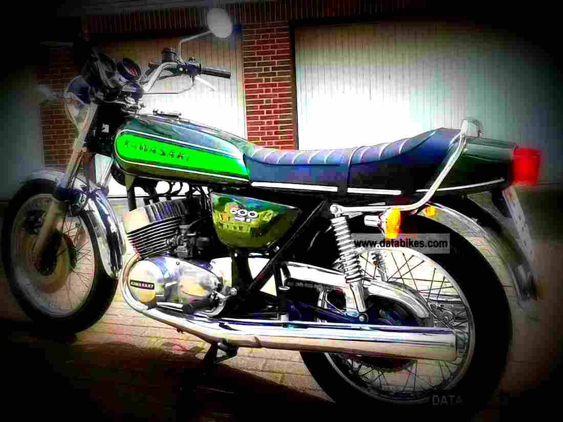 Kawasaki 500 H 1 Mach III 1974 6 motorbike A4 Photo Print