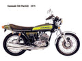 Kawasaki 500 MachIII 1974 motorbike A4 Photo Print