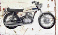 Kawasaki 500H1 1969 Aged Vintage A4 Photo Print