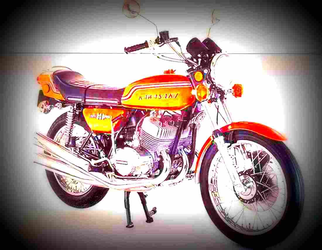 Kawasaki 750 H 2 Mach IV 1972 1 motorbike A4 Photo Print