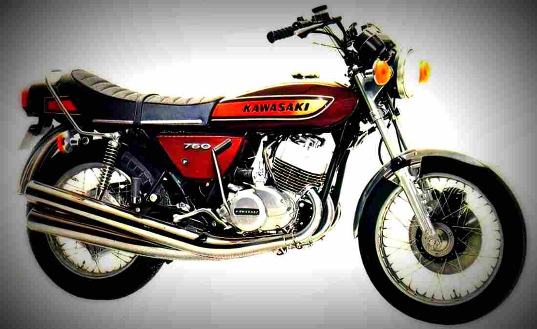 Kawasaki 750 H 2 Mach IV 1972 2 motorbike A4 Photo Print