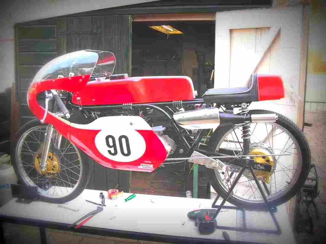 Kawasaki AR50 50cc 1 motorbike A4 Photo Print