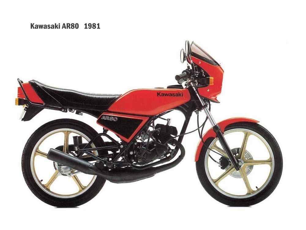 Kawasaki AR80 1981 motorbike A4 Photo Print