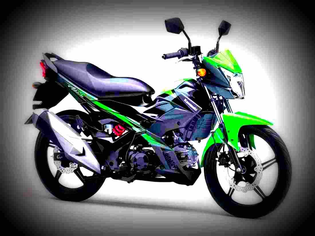 Kawasaki Athlete 125 125cc 4 motorbike A4 Photo Print