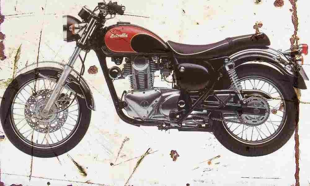 Kawasaki BJ250 Estrella 1996 Aged Vintage A4 Photo Print