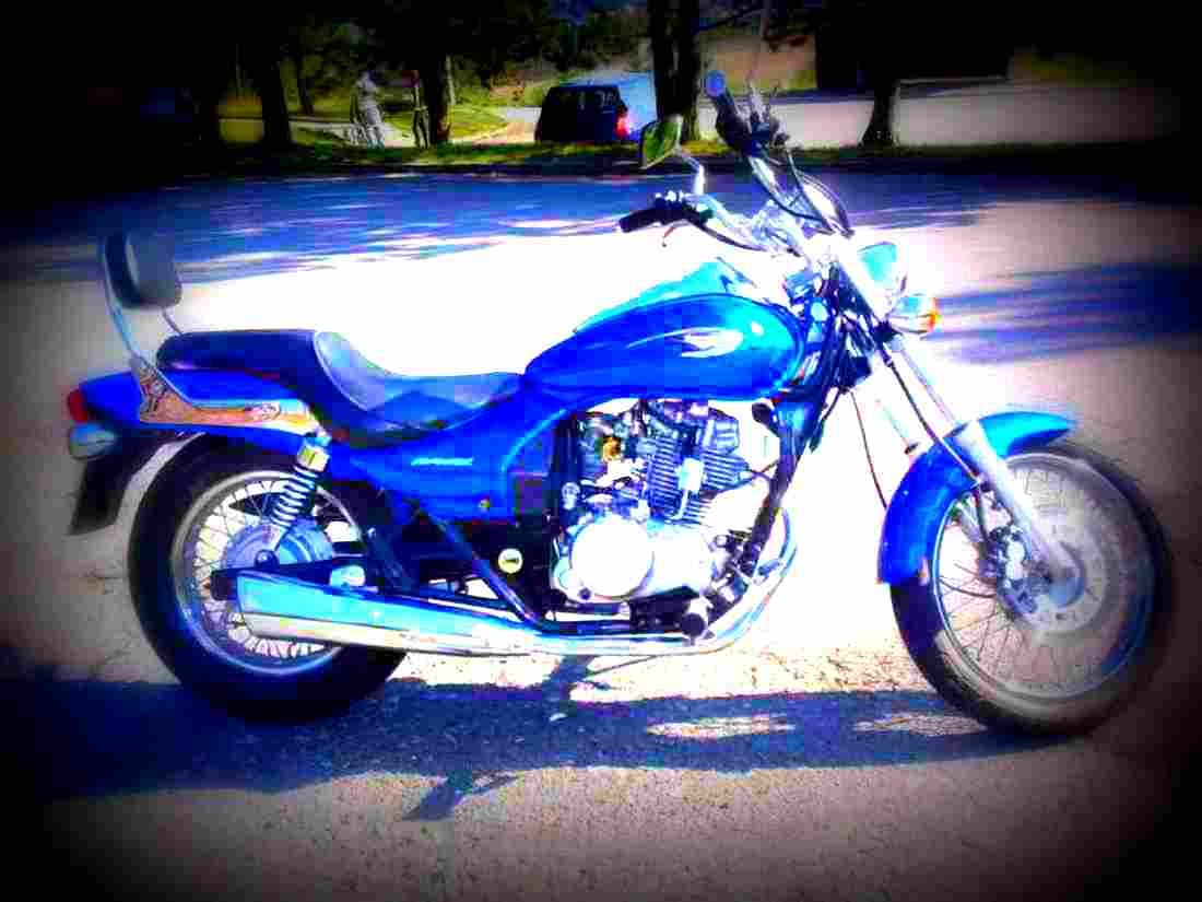 Kawasaki EL 125 Eliminator 2003 4 motorbike A4 Photo Print
