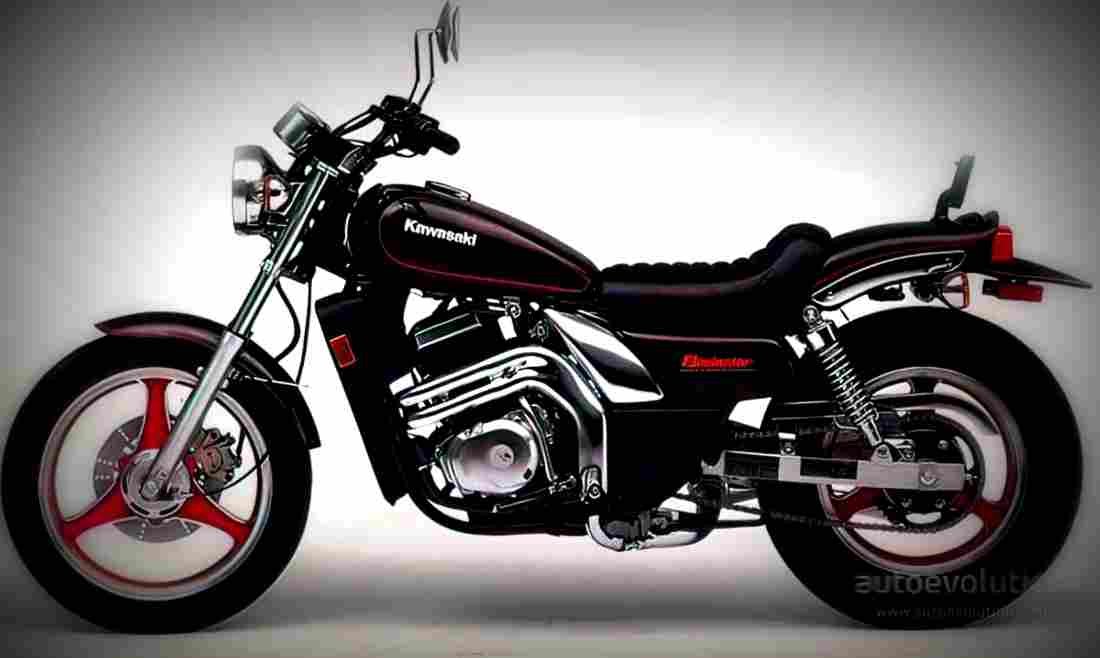 Kawasaki EL 250 1992 1 motorbike A4 Photo Print