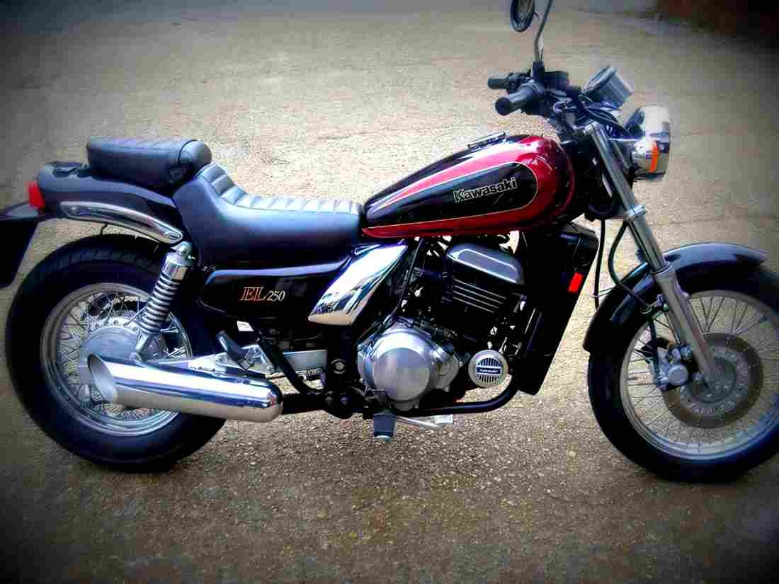 Kawasaki EL 250 1992 2 motorbike A4 Photo Print