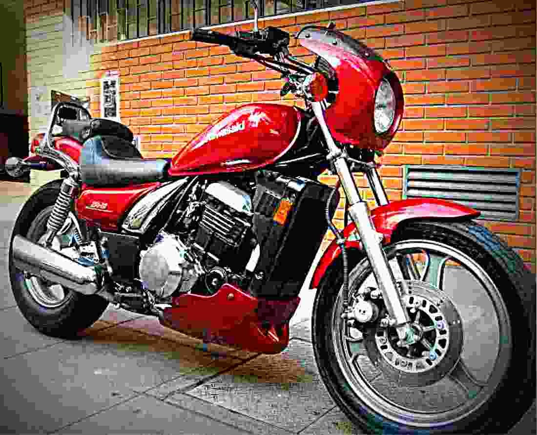 Kawasaki EL 250 (reduced effect) 1989 3 motorbike A4 Photo Print