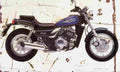 Kawasaki EL250 1994 Aged Vintage A4 Photo Print