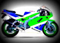 Kawasaki EN 500 (reduced effect) 1991 4 motorbike A4 Photo Print