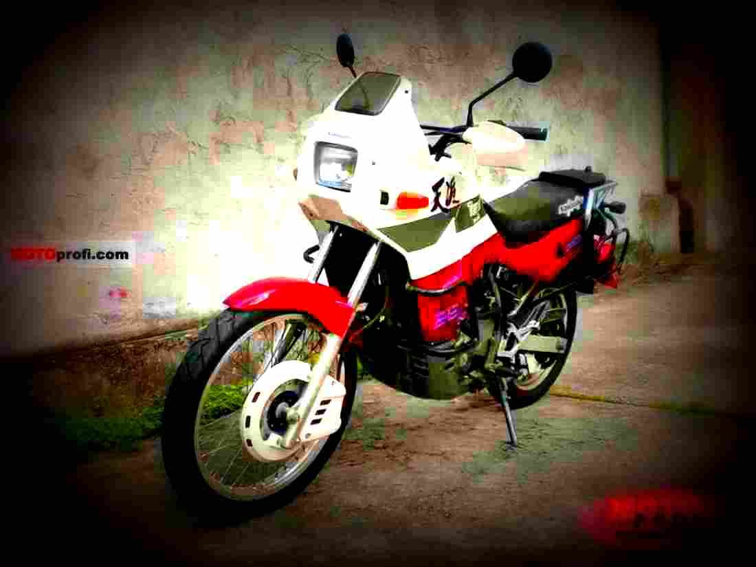 Kawasaki EN 500 (reduced effect) 1992 1 motorbike A4 Photo Print