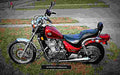 Kawasaki EN 500 (reduced effect) 1992 2 motorbike A4 Photo Print