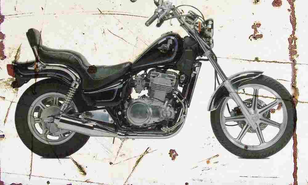Kawasaki EN500 1990 Aged Vintage A4 Photo Print