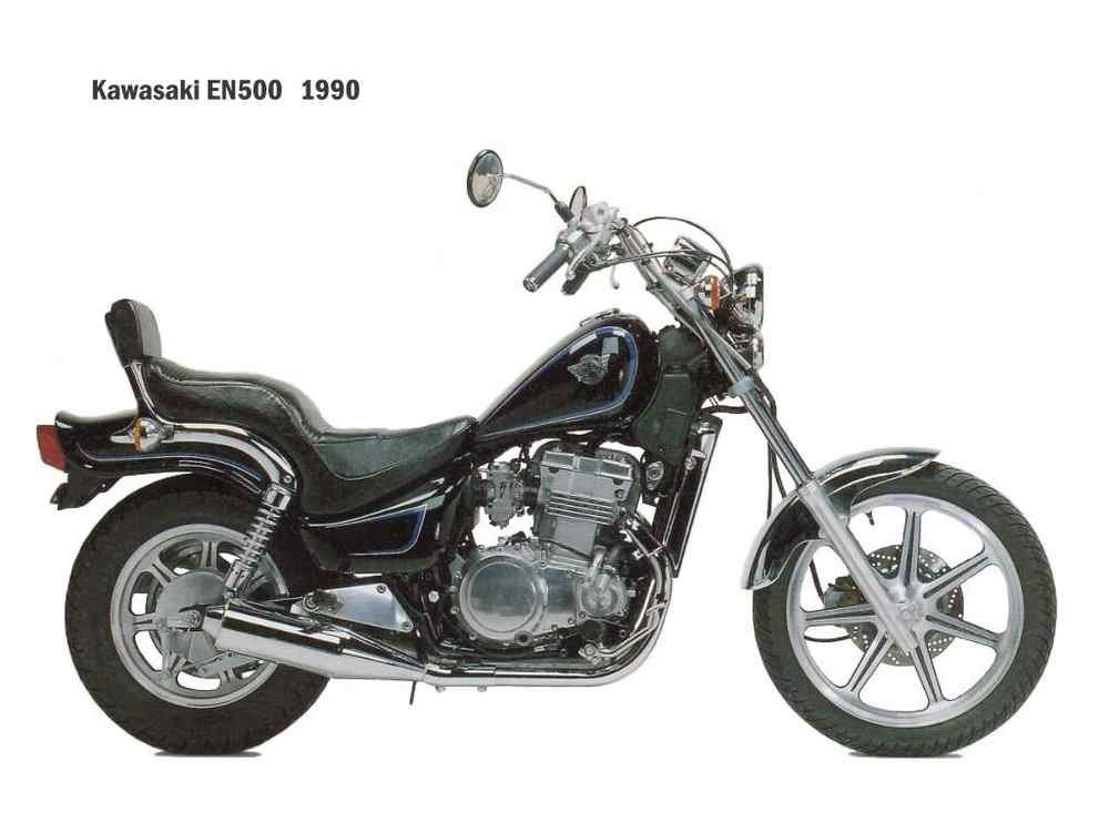 Kawasaki EN500 1990 motorbike A4 Photo Print