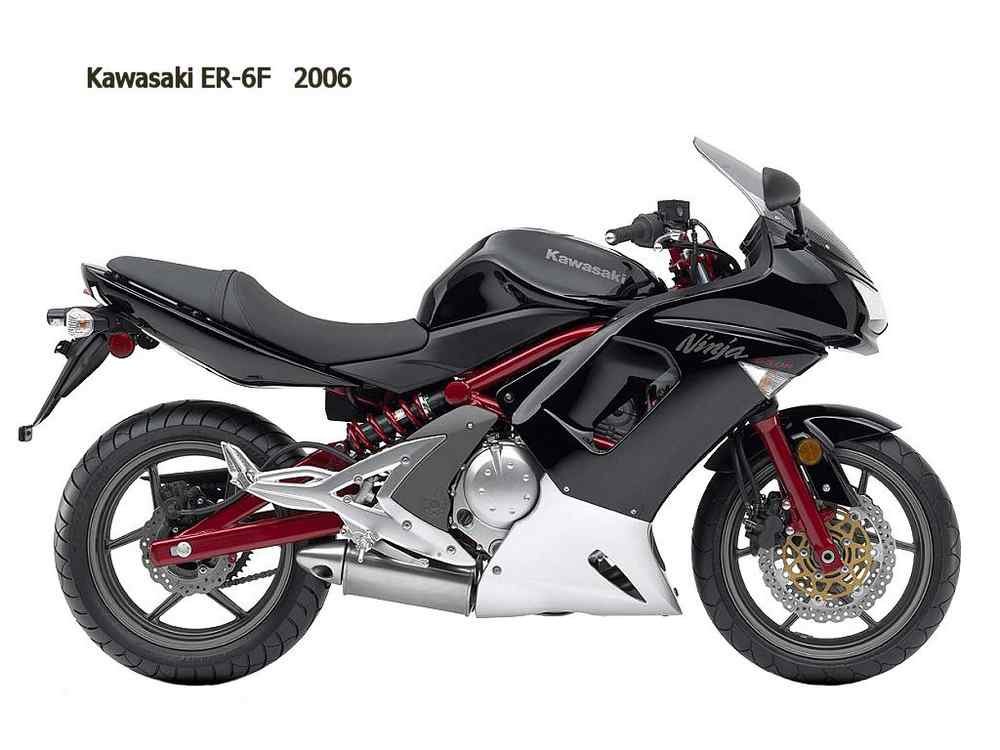 Kawasaki ER 6F 2006 motorbike A4 Photo Print
