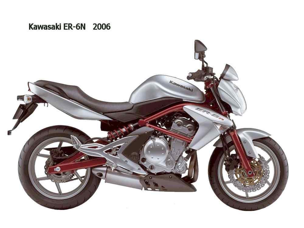 Kawasaki ER 6N 2006 motorbike A4 Photo Print
