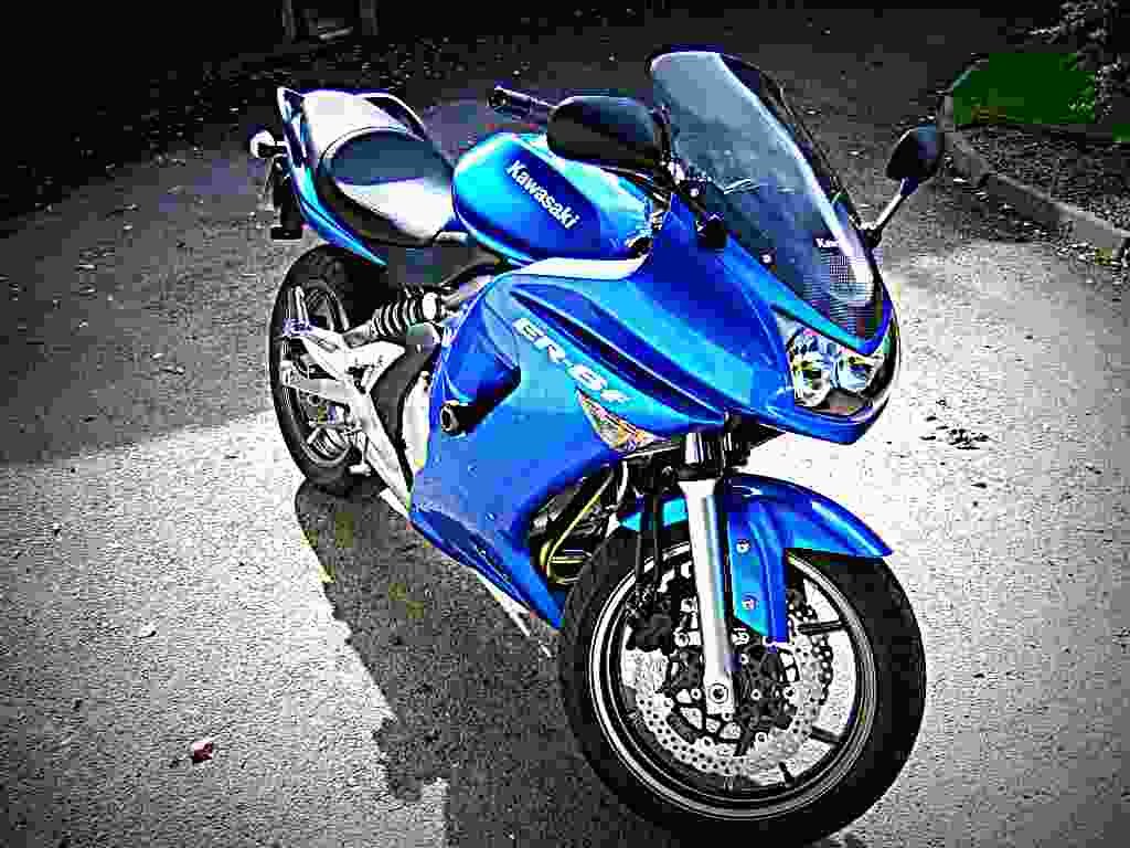 Kawasaki ER 6f 2007 3 motorbike A4 Photo Print