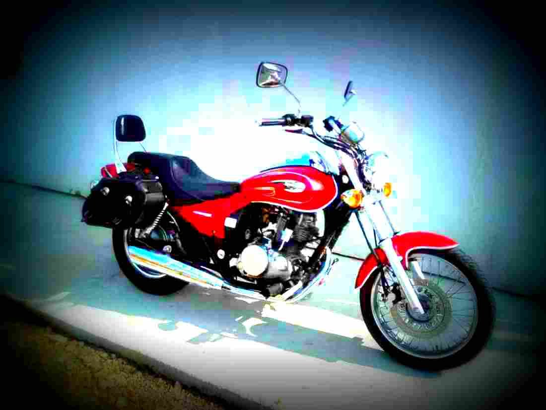 Kawasaki Eliminator 125 2004 6 motorbike A4 Photo Print
