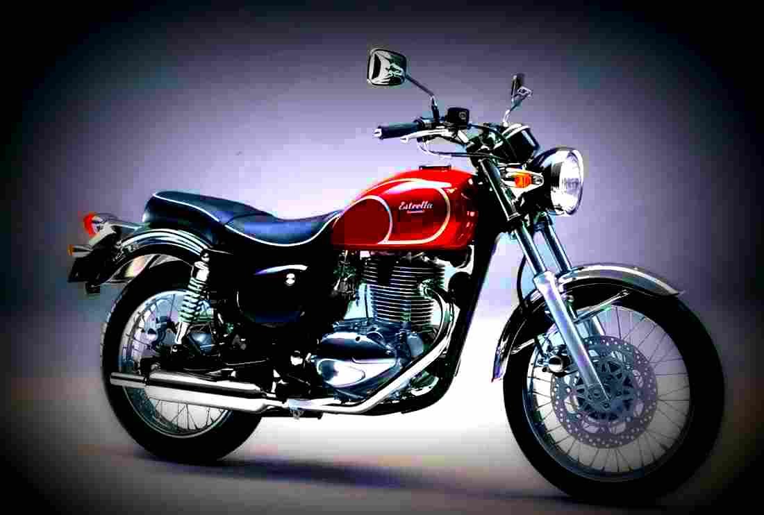 Kawasaki Estrella 1999 6 motorbike A4 Photo Print