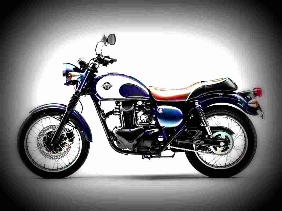 Kawasaki Estrella 2017 2 motorbike A4 Photo Print