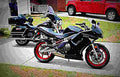 Kawasaki GPX 600 R (reduced effect) 1989 2 motorbike A4 Photo Print
