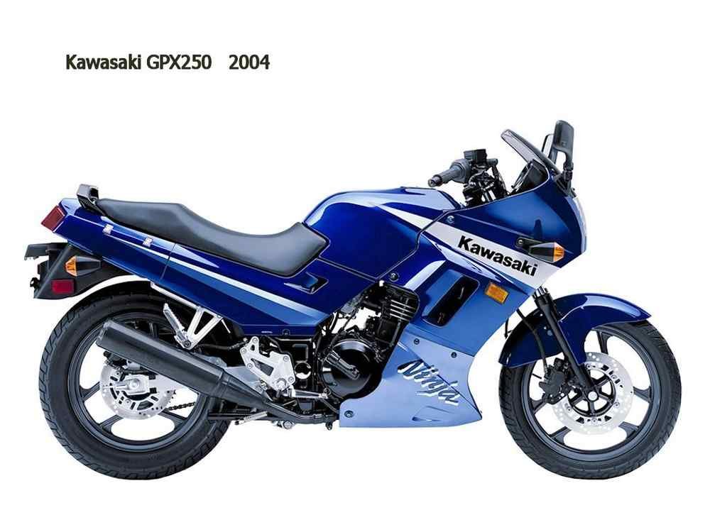 Kawasaki GPX250 2004 motorbike A4 Photo Print
