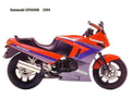 Kawasaki GPX600R 1994 motorbike A4 Photo Print