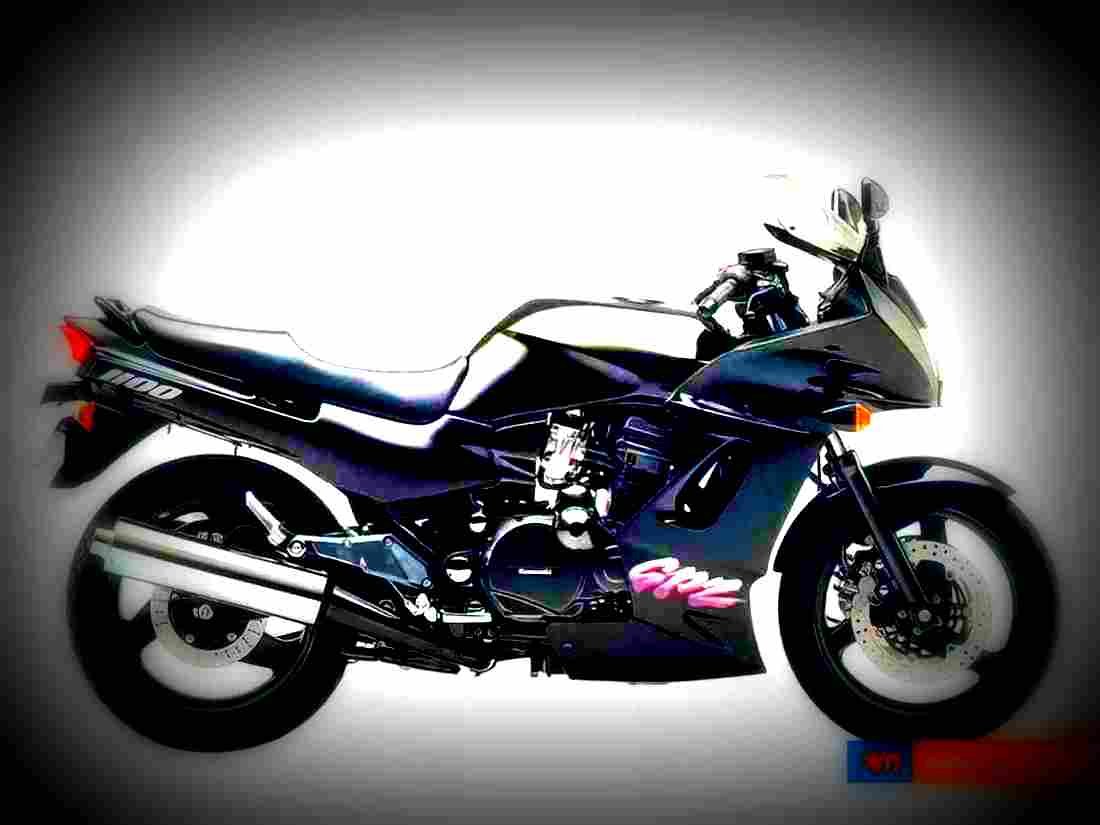 Kawasaki GPZ 1100 1996 4 motorbike A4 Photo Print