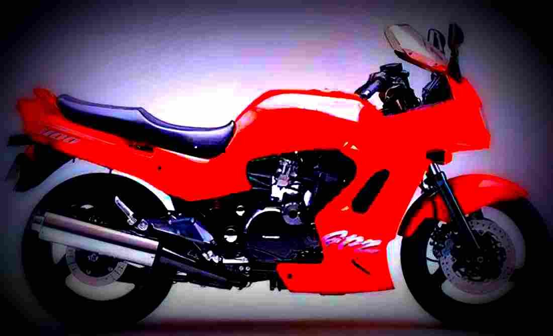 Kawasaki GPZ 1100 1998 5 motorbike A4 Photo Print