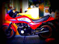 Kawasaki GPZ 1100 (reduced effect) 1984 3 motorbike A4 Photo Print