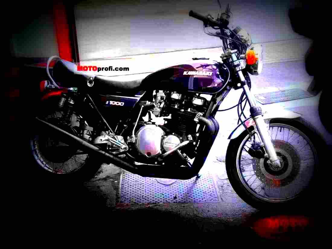 Kawasaki GPZ 1100 (reduced effect) 1984 6 motorbike A4 Photo Print