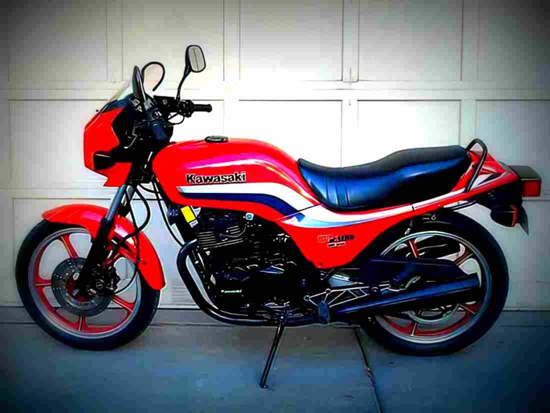 Kawasaki GPZ 305 Belt Drive 1990 3 motorbike A4 Photo Print