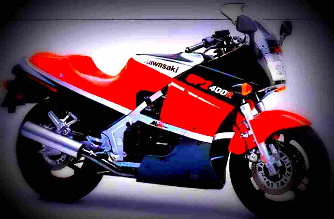 Kawasaki GPZ 400 1985 4 motorbike A4 Photo Print