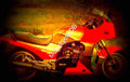 Kawasaki GPZ 400 (reduced effect) 1984 2 motorbike A4 Photo Print
