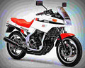 Kawasaki GPZ 400 (reduced effect) 1985 1 motorbike A4 Photo Print
