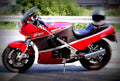 Kawasaki GPZ 400 (reduced effect) 1985 2 motorbike A4 Photo Print