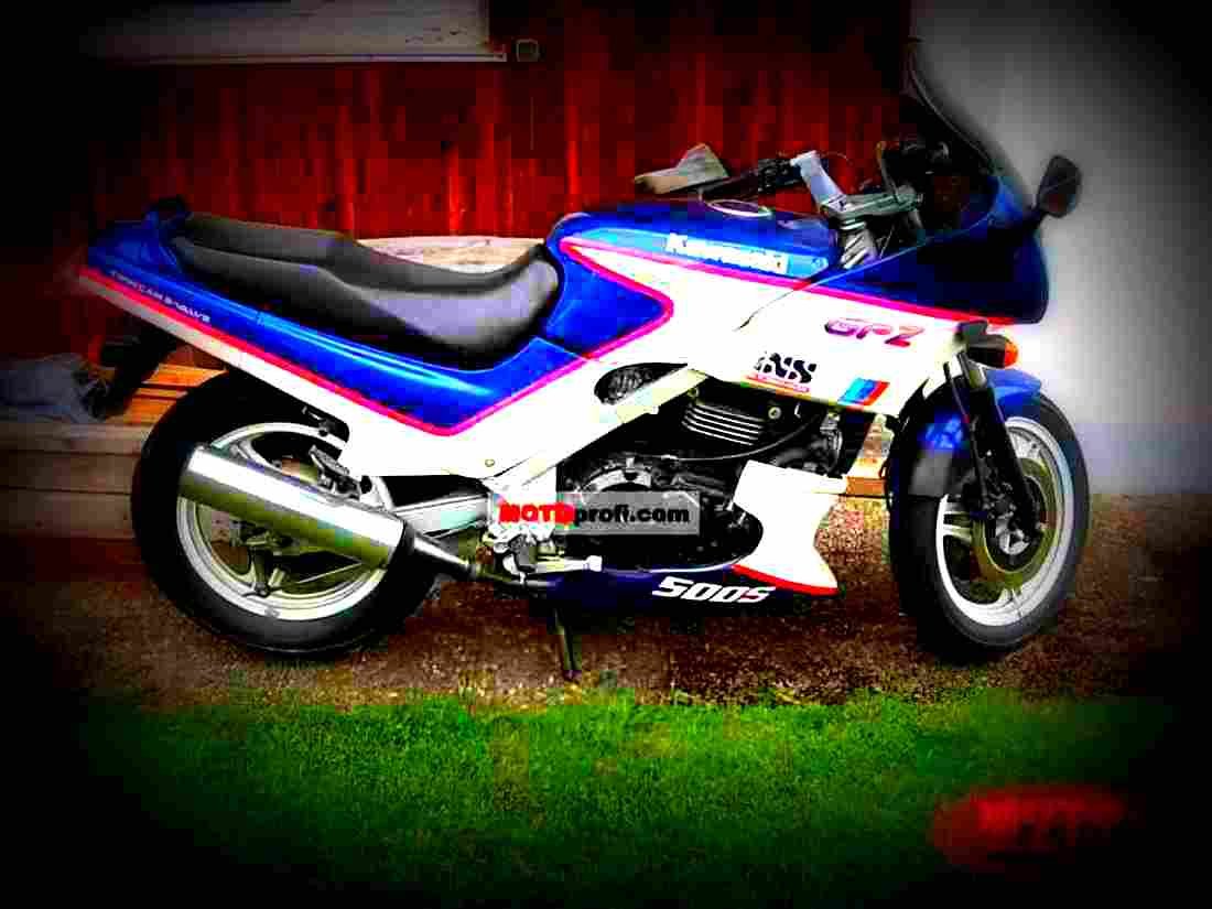 Kawasaki GPZ 500 S 1988 2 motorbike A4 Photo Print