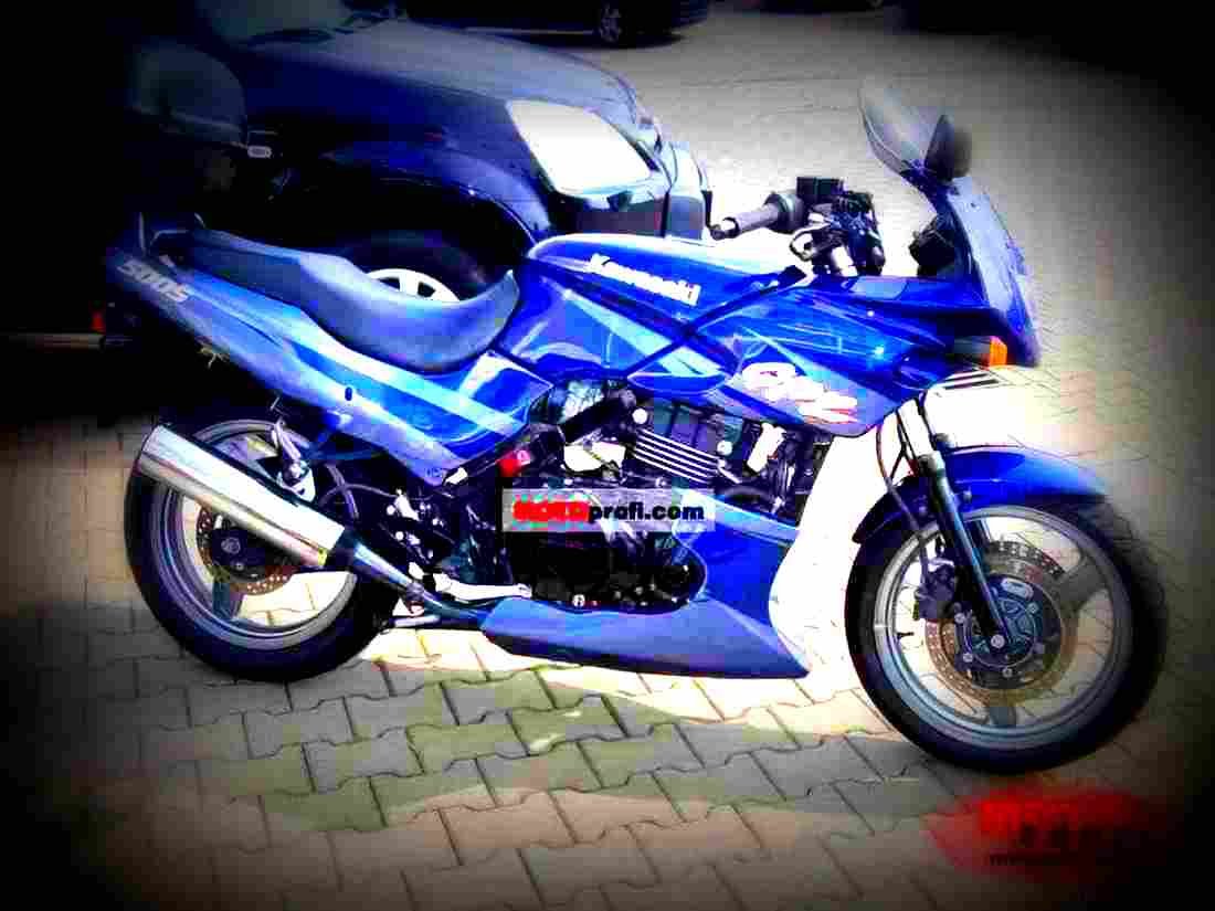 Kawasaki GPZ 500 S 1995 4 motorbike A4 Photo Print