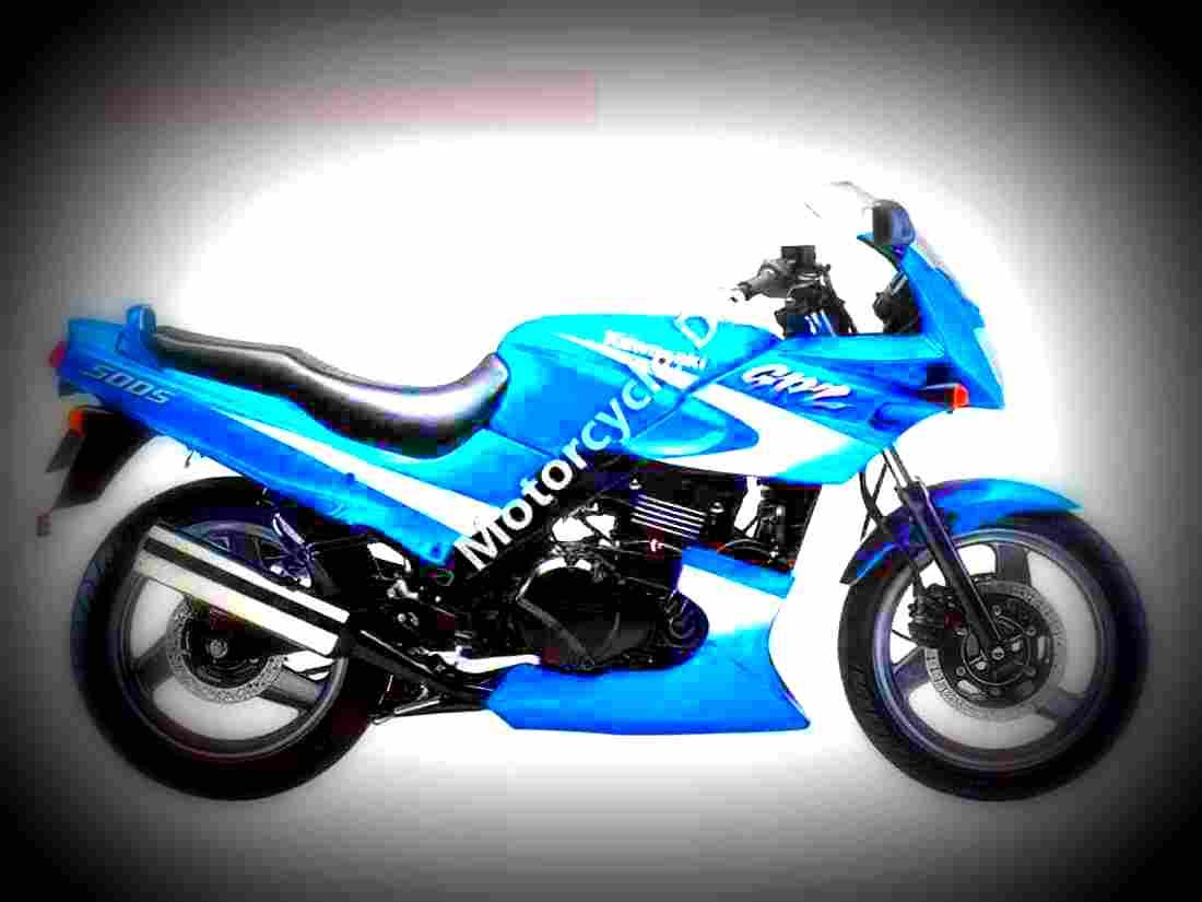 Kawasaki GPZ 500 S 1999 3 motorbike A4 Photo Print