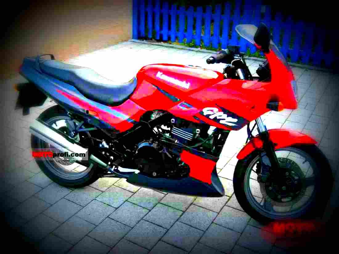 Kawasaki GPZ 500 S 2003 3 motorbike A4 Photo Print