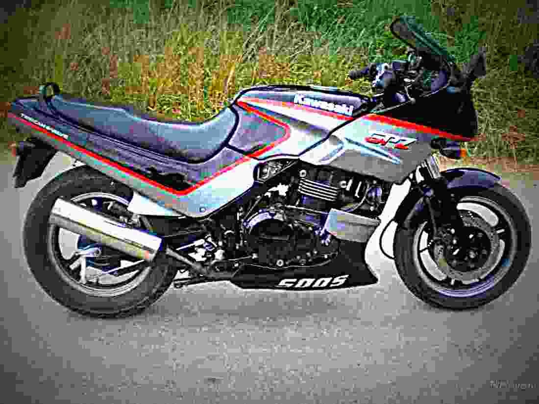 Kawasaki GPZ 500 S (reduced effect) 1990 2 motorbike A4 Photo Print